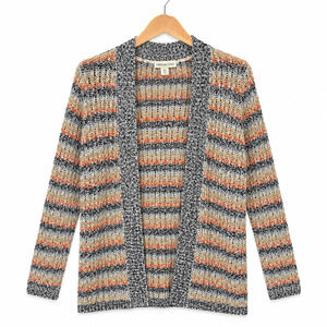 Coldwater Creek Cardigan Womems Size XL Multicolor Open Front Cotton Blend Fall